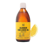 On Target Living Alaskan Cod Liver Oil Liquid | Organic Lemon Flavor 16.67 oz | Line Caught in The USA | Naturally Occurring Vit
