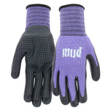 Dotted MUD Women's Nitrile Palm Gardening Gloves, Excellent Grip, High-Dexterity, X-Small/Small, Violet (MD31011V-WXS)