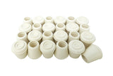 Shepherd Hardware 8751E Leg Tips 1/2-Inch Inside Diameter Rubber Chair Leg Caps, 24 Pack, White