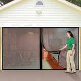 Jobars JB4869 Double Garage Screen Door Allows Air Circulation Prevents Bugs and Insects from Entering Nylon Mesh Material