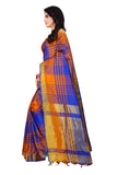 Leriya Fashion Womens Cotton Silk Blue Saree (Blue)