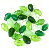 Jmassyang 60pcs 8x12mm Crystal Glass Teardrop Beads Faceted Vertical Hole Shape Loose Spacer Beads for Jewelry Making DIY Bracel