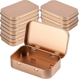 Hotop Metal Rectangular Empty Hinged Tins 3.75 x 2.45 x 0.8 Inch Box Containers with Lids Mini Portable Box Small Storage Kit, H