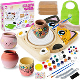 Insnug Pottery Wheel for Kids - Pottery Arts and Crafts for Kids Ages 8-12 with 3 Pack Painting Kit Air Dry Clay Art Supplies To