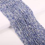 155pcs 2mm Natural Blue Spot Jasper Stone Loose Round Beads Gemstone Smooth Samll Spacer Beads for jewerly Making Bracelet Neckl