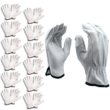 Cordova 8500XL Premium Grain Goatskin Driver Gloves, Unlined, Shirred Elastic Back, Keystone Thumb, XLarge, 12Pack,Brown