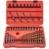 NEIKO 04202A Master Screw Extractor | 55 Pieces Broken Bolt Remover | Multi Spline, Extractor Pins, Spiral and Nut Extractors | 