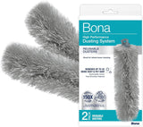 Bona Reusable Duster Refills 2 Pack High Performance Dusting System Microfiber Dusters Remove Dust and Pet Hair for Whole