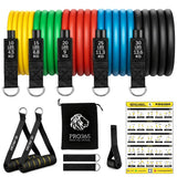 PRO365 Premium Latex Resistance Loop Bands Set of 5 | Heavy Duty Exercise Bands for Full Body & Abdominal Toning | Booty & Glute