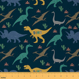 Erosebridal Dino Fabric by The Yard, Dinosaur Upholstery, Cute Wildlife Animals Boys Cartoon Cactus Desert Indoor Outdoor Decora