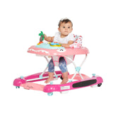 Dream On Me Baby Steps Baby Walker in Pink, Adjustable Three Position Height Setting, Removable Tray, Easy to Fold and Store Bab