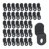 Mewutal 40pcs 1/8 Depth Flat Offset Canvas Clips Black Metal Photo Frame Clips with Screws Z Shape Mirror Clamps Heavy Duty Offs