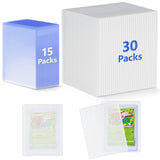 DEDC 45 Packs Trading Card Shipping Supplies, 15 Top Loaders for Cards and 30 Shipping Protectors, Card Protector Shipping for T