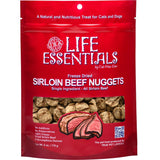 LIFE ESSENTIALS BY CAT-MAN-DOO Freeze Dried Sirloin Beef, Dog & Cat Treats, No Additives, No Preservatives -(6 OZ Bag)