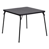 Flash Furniture Madelyn 33.5 Square Folding Multipurpose Card Table with Padded Vinyl Top, Portable Folding Game Table for 4 Pla