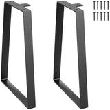 VEVOR 16 inch Trapezoid Steel Table Legs, Replacement Furniture Legs Set of 2 for DIY Coffee Tables, Modern Desks, Bench, Night 