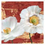 Washed Poppies (Red & Gold) I-Paper Art-32,,X32,,