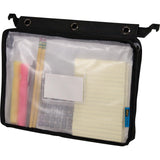 Advantus 50904 Expanding Zipper Pouch, 13 X 9 1/4, Clear/Black