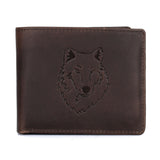 Karla Hanson Men'S Rfid Blocking Leather Wallet With Wolf