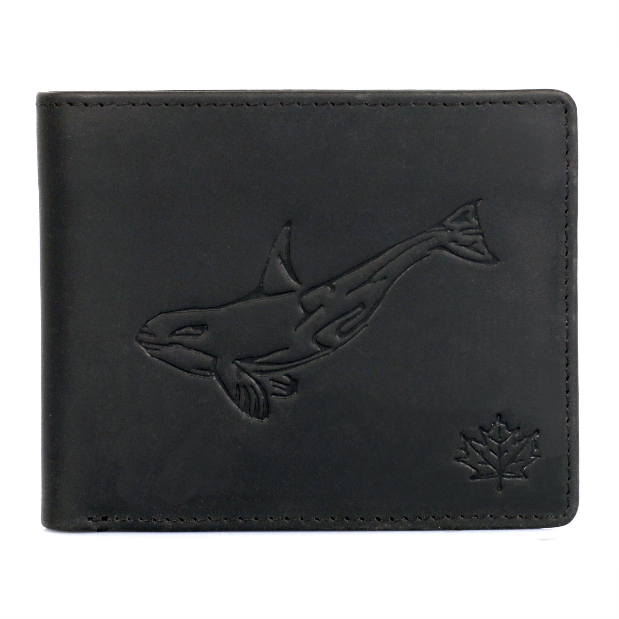 Karla Hanson Men'S Rfid Blocking Leather Wallet With Killer Whale