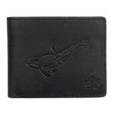 Karla Hanson Men'S Rfid Blocking Leather Wallet With Killer Whale