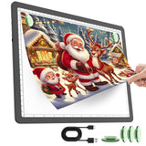 TOHETO Rechargeable A4 Light Pad for Diamond Painting, Ultra Bright Tracing Light Box for Drawing, Wireless Lightbox for Tracing