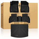 LASFIT Floor Mats & Cargo Liner for Chevrolet Chevy Trailblazer 2021-2026 (Only Fit AWD & Cargo in Upper Deck Position), All Wea