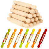 20 Pieces Mini Rolling Pin for Crafts 5.5 Inches Long Wooden Dough Roller Small Wooden Rolling Pins for Kids Children Home Kitch