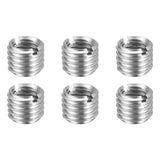 HARFINGTON 6pcs Thread Repair Inserts M10 x 1.5 Male to M8 x 1.25 Female Thread 8mm Long Stainless Steel Reducing Nuts Metric Se