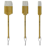 Biaelk 2660Flat Goat Hair Hake Watercolor Paint Artist Art Supplies,3PCS of #1 #3 #5 ,Carbonized Bamboo Handle Flat Paint Brushe