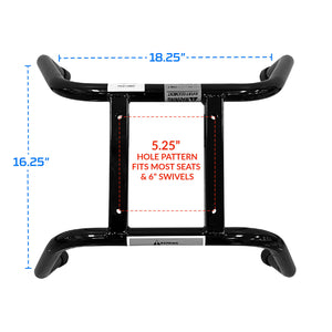 Wise 8WD1234 Portable Seat Stand for Boat Seats, Black Powder Coat Finish