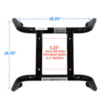 Wise 8WD1234 Portable Seat Stand for Boat Seats, Black Powder Coat Finish