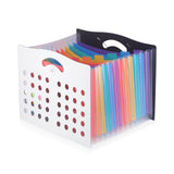 Polen 13 Pocket Accordion File Folder, Waterproof A4/Letter Size Expanding Document Organizer With Safety Buckle, HeavyDuty Pol