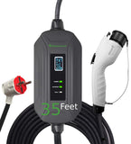 PRIMECOM Level 2 Electric Vehicle (EV) Charger (220V / 240Volt, 16Amp) Portable EVSE Smart Electric Car Charger, 30', 40', and 5