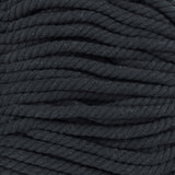 Super Soft 3 Strand Twisted Cotton Rope (Black, 1/2 Inch x 25 Feet)