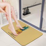 Diatomaceous Earth Door Mats 16x24 Ultra Thin Bath & Shower Mat Non-Slip Fast Absorbing Outdoor Psych Pineapple Quotes Doormats 