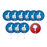 CALANDIS 10x Thumbs up Thumbs Down Paddles Blue Red for Assessment Meeting Activities | Stretched Canvas & Boards | Canvas & Can