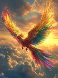 Phoenix Diamond Art Kits for Adults, 5D Diamond Painting Kits for Beginners, Animals Diamond Dot, Small Dimond Art Paintings Kit