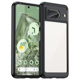 HOOMIL for Google Pixel 8 Case, Non-Yellowing, Drop Protection, Anti-Scratch, Transparent Hard Back Phone Cover - Black