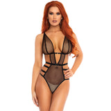 Fishnet Cut Out Strappy G-Stri - Large / Black