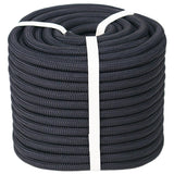 CRAYZA Double Braided Polyester Rope (1/2 in x 50 ft) Strong Arborist Rigging Rope 48 Strands for Tree Work Climbing Camping Sai