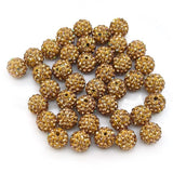12mm Rhinestone Beads 100pcs 12mm Diameter Charms Mix Colors Randomly for Jewelry Making (Clay Earth Yellow)