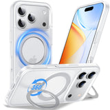 Anqrp 360 All-in-ONE Stand Case for iPhone 17 Pro Max Case with Rotatable Magnetic Kickstand Ring Holder, Compatible with Mag-Sa