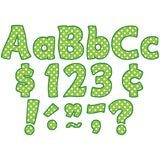 Lime Polka Dots Funtastic Font 4 Letters Combo Pack, 208 Pieces Per Pack, 3 Packs