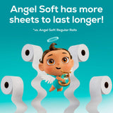 Angel Soft Toilet Paper with Fresh Linen Scented Tube, 8 Mega Rolls = 32 Regular Rolls, Soft and Strong Toilet Tissue