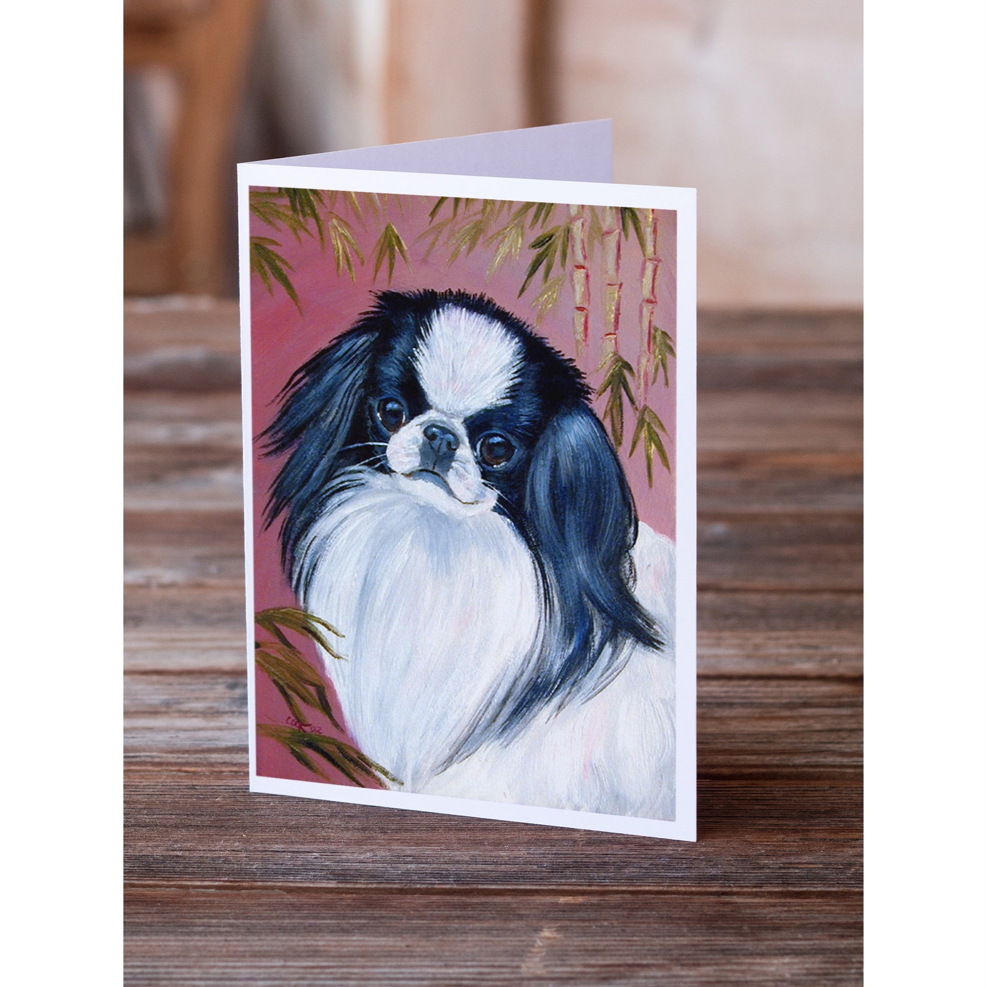 Japanese Chin Greeting Cards And Envelopes Pack Of 8