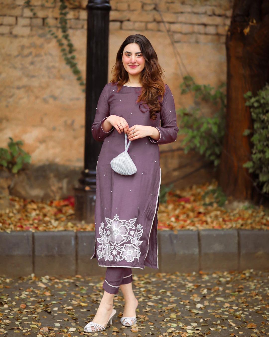 Gosriki Women'S Rayon Straight Embroidered Kurta With Pant Set (Pital-Purple-Gs_S_Purple_Small),Purple,,B0CFFFYQNX