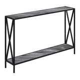 Convenience Concepts Tucson Console Table 47.25 - Modern Sofa Table with Storage Shelf, Entryway Hall Table for Living Room, Gra