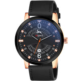Iik Collection Men'S Hunt Series Watch|Silver Dial, Black Leather Strap|Date, Time Display|Long Battery Life|Dressy/Formal Style