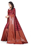 Shasmi Maroon Women'S Kanchipuram Art Silk Saree With Blouse Piece (Kanchipuram 2007 Maroon)